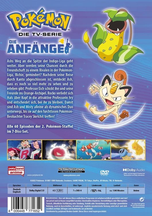Produktbild: Pokémon - Die TV-Serie: Die Anfänge - Staffel 2 [7 DVDs]