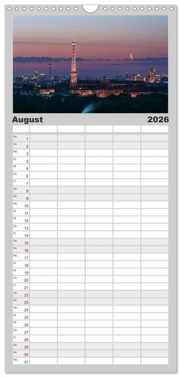 Produktbild: Familienplaner 2026 - Berlin - Faszination Hauptstadt mit 5 Spalten (Wandkalender, 21 x 45 cm) CALVENDO