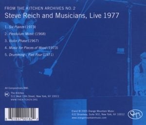 Produktbild: Steve Reich and Musicians,Live 1977