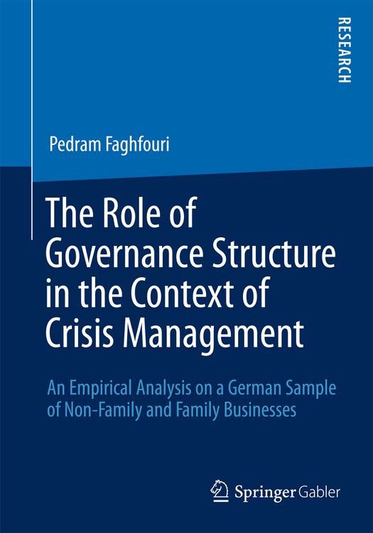 Produktbild: The Role of Governance Structure in the Context of Crisis Management