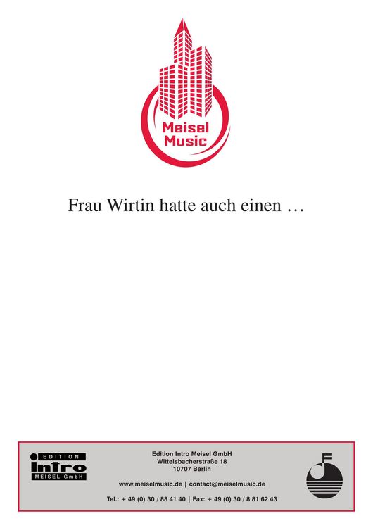 Produktbild: Frau Wirtin hatte auch...