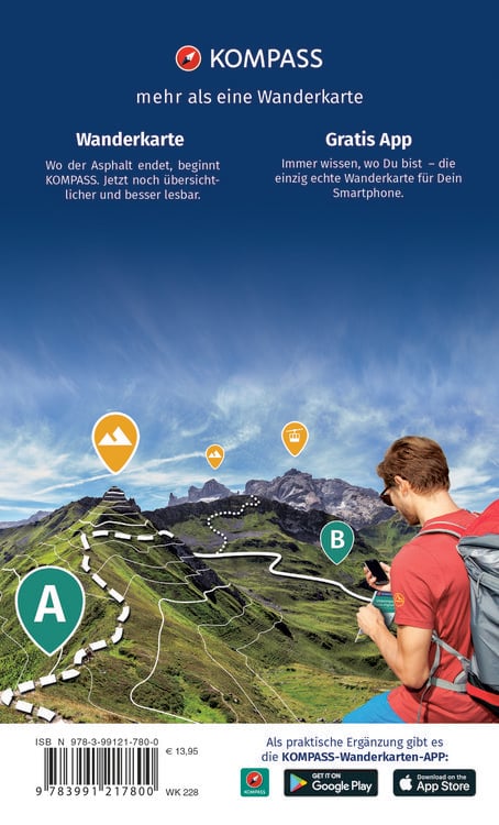 Produktbild: KOMPASS Wanderkarten-Set 228 Wiener Hausberge, Schneeberg, Rax (2 Karten) 1:25.000