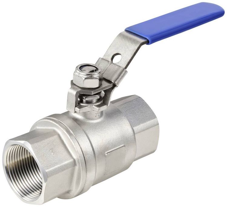 Produktbild: TRU COMPONENTS TC-2PC-DN32-316 TC-12770360 Standard-Kugelhahn Innengewinde: G1 1/4" 64 bar (max) 1 St.