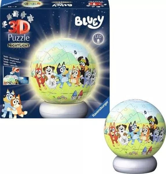 Produktbild: 3D Puzzle-Ball Nachtlicht Bluey