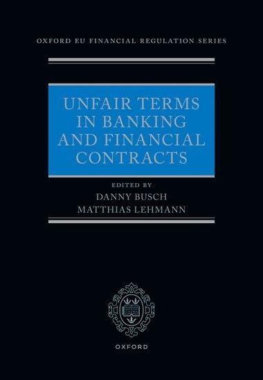 Produktbild: Unfair Terms in Banking and Financial Contracts