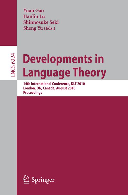 Produktbild: Developments in Language Theory