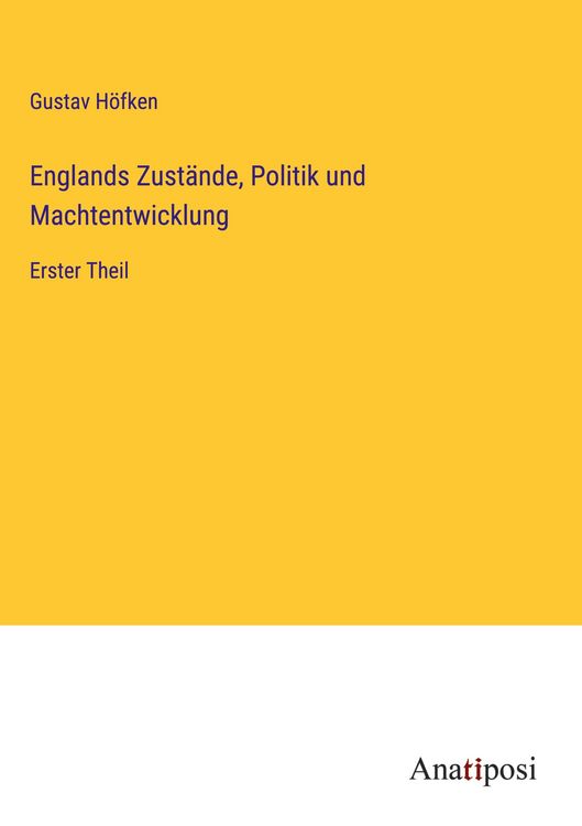 Produktbild: Englands Zust&auml;nde, Politik und Machtentwicklung