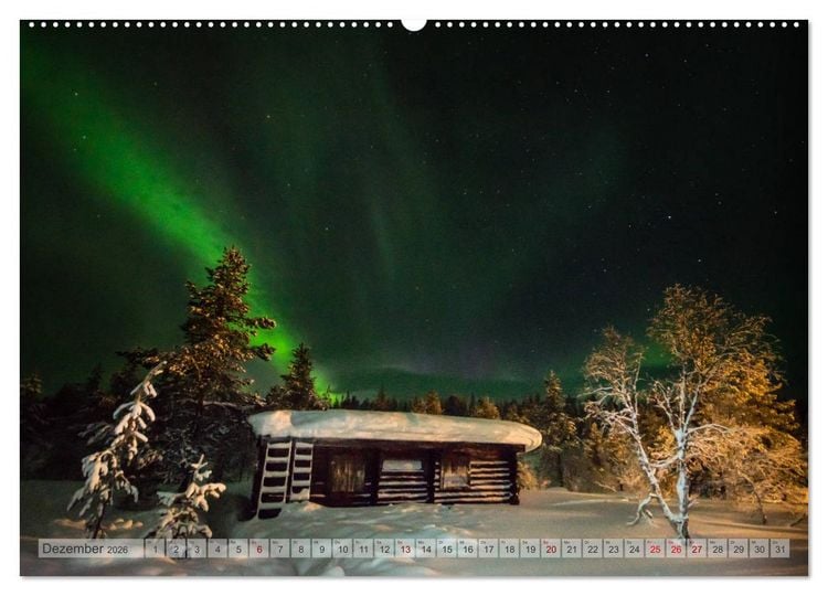 Produktbild: Lappland - Winterwandern Impressionen (Wandkalender 2026 DIN A2 quer), CALVENDO Monatskalender