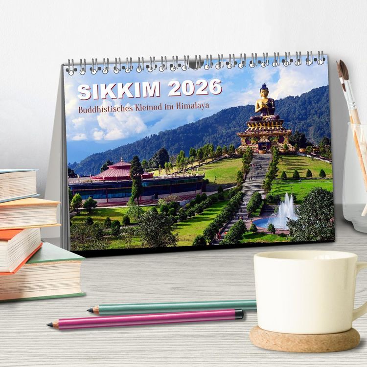 Produktbild: Sikkim &ndash; Buddhistisches Kleinod im Himalaya (Tischkalender 2026 DIN A5 quer), CALVENDO Monatskalender