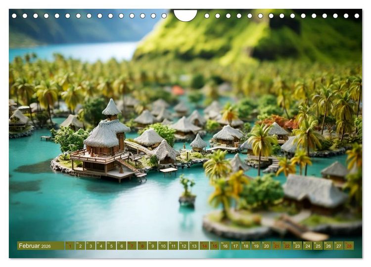 Produktbild: Miniaturwelt Inseln (Wandkalender 2026 DIN A4 quer), CALVENDO Monatskalender