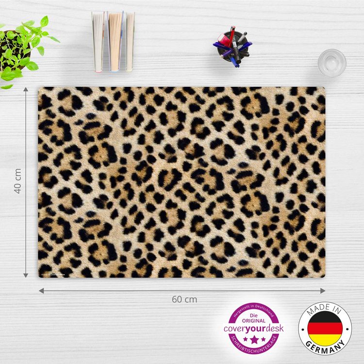 Produktbild: Cover-your-desk Schreibtischunterlage f&uuml;r Kinder Leopardenfell, aus hochwertigem Vinyl , 60 x 40 cm