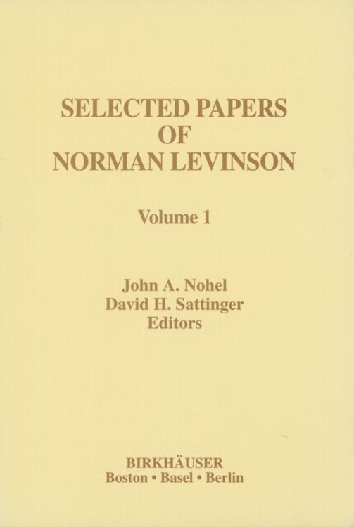 Produktbild: Selected Papers of Norman Levinson