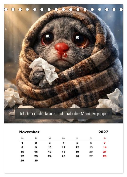 Produktbild: Tier-isch wahr! (Tischkalender 2027 DIN A5 hoch), CALVENDO Monatskalender