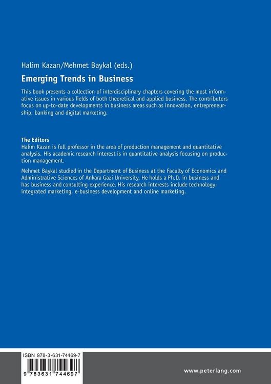 Produktbild: Emerging Trends in Business