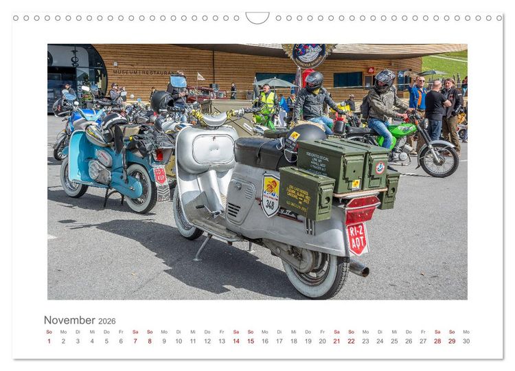 Produktbild: Faszination Zweirad - Impressionen vom &Ouml;tztaler Moped Marathon (Wandkalender 2026 DIN A3 quer), CALVENDO Monatskalender