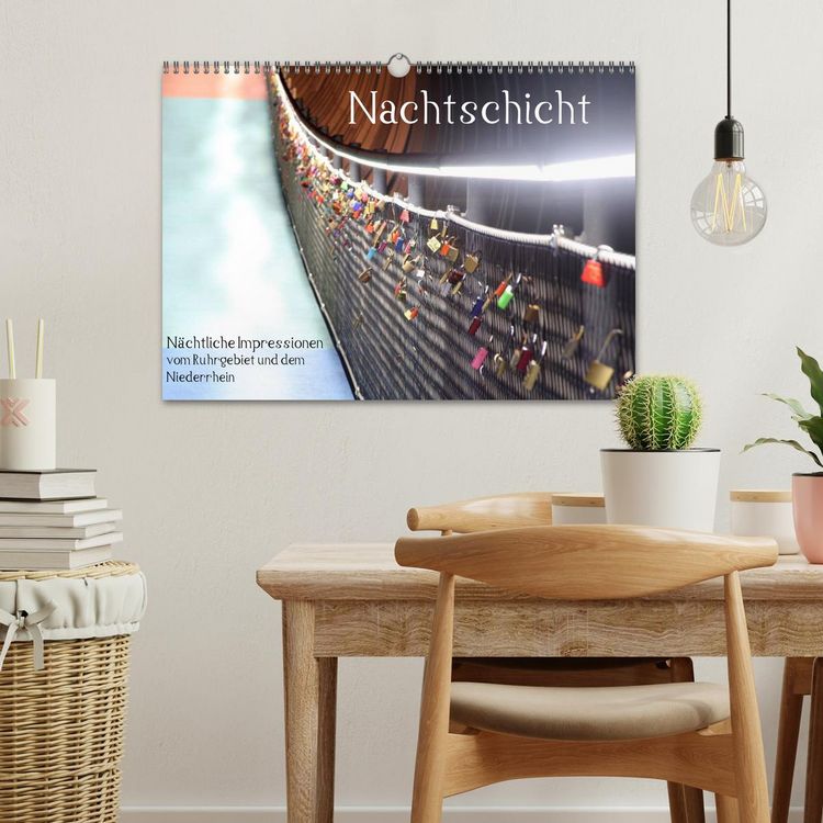 Produktbild: Nachtschicht - N&auml;chtliche Impressionen vom Ruhrgebiet und dem Niederrhein (Wandkalender 2026 DIN A3 quer), CALVENDO Monatskalender