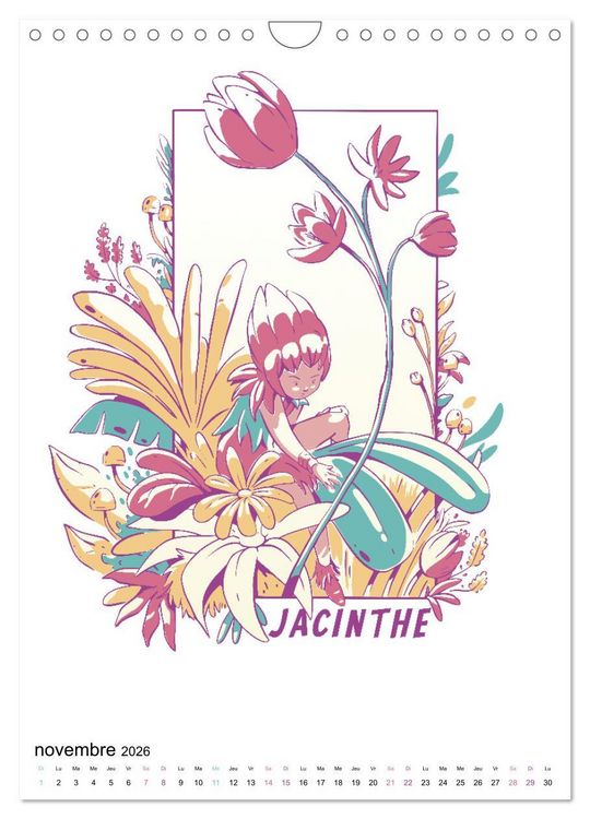 Produktbild: Monde enchant&eacute; de fleurs (Calendrier mural 2026 DIN A4 horizontal), CALVENDO calendrier mensuel