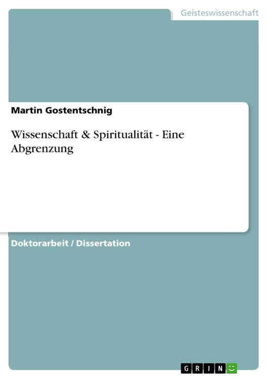 Produktbild: Wissenschaft & Spiritualit&auml;t - Eine Abgrenzung