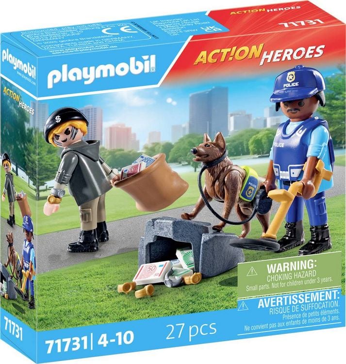 Produktbild: Playmobil® ACT!ON HEROES Spurensuche mit Hund 71731