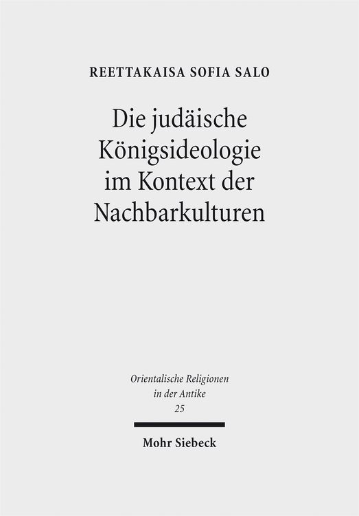 Produktbild: Die jud&auml;ische K&ouml;nigsideologie im Kontext der Nachbarkulturen