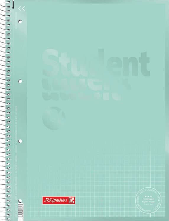 Produktbild: Brunnen Collegeblock Premium Student Colour Code &brvbar; A4, Lineatur 28, 80 Blatt, mint