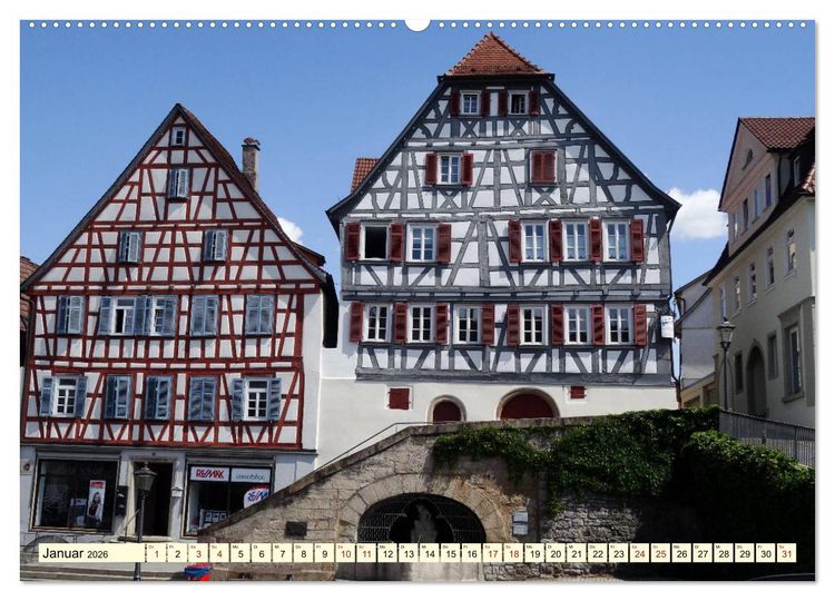 Produktbild: Unterwegs in Backnang (Wandkalender 2026 DIN A2 quer), CALVENDO Monatskalender