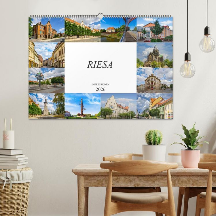 Produktbild: Riesa Impressionen (Wandkalender 2026 DIN A2 quer), CALVENDO Monatskalender