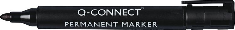 Produktbild: Q-CONNECT&reg; Permanent Marker mit Rundspitze, 10er Etui (schwarz, braun, rot, orange, gelb, gr&uuml;n, hellblau, blau,, violett, rosa)