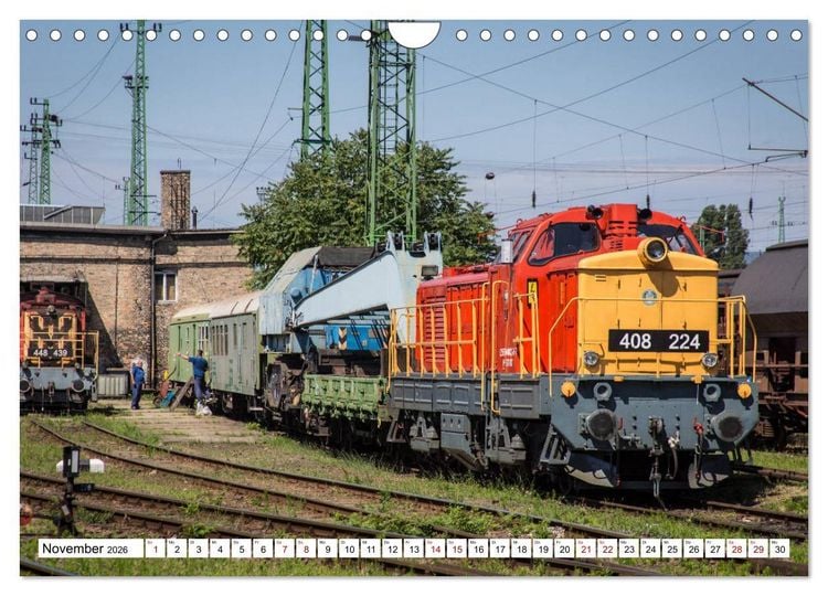 Produktbild: Eisenbahn in Ungarn (Wandkalender 2026 DIN A4 quer), CALVENDO Monatskalender