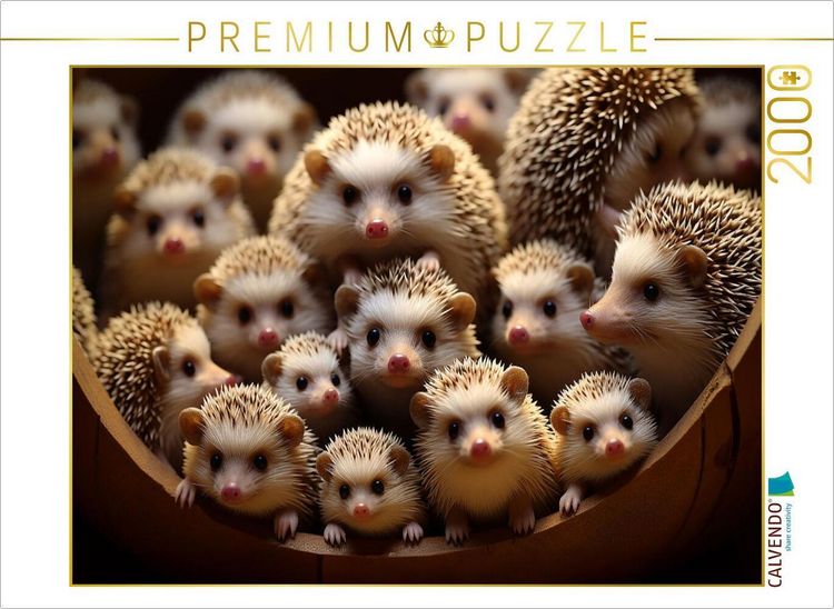 Produktbild: CALVENDO Puzzle Viele Igel auf einem Bild | 2000 Teile Lege-Gr&ouml;&szlig;e 90x67cm Foto-Puzzle f&uuml;r gl&uuml;ckliche Stunden