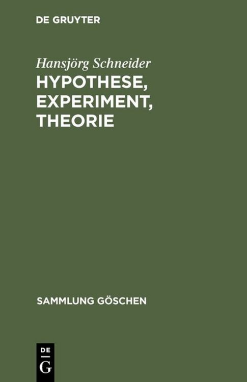 Produktbild: Hypothese, Experiment, Theorie