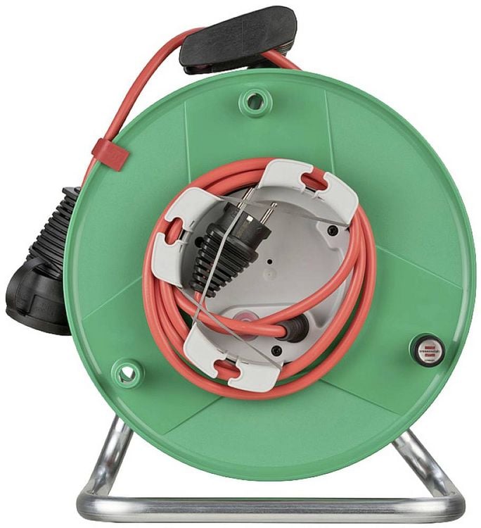 Produktbild: Brennenstuhl 1098560001 Kabeltrommel 38m Rot (matt) Schutzkontakt-Stecker