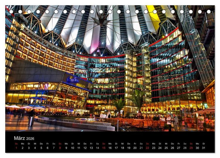 Produktbild: Berlin bei Nacht (Tischkalender 2026 DIN A5 quer), CALVENDO Monatskalender