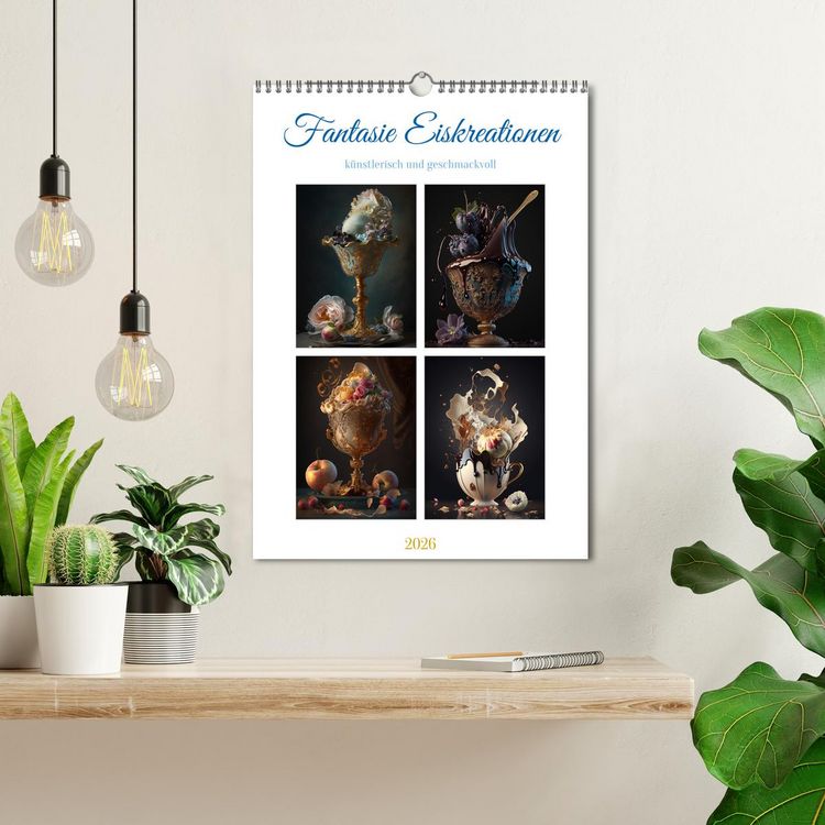 Produktbild: Fantasie Eiskreationen (Wandkalender 2026 DIN A3 hoch), CALVENDO Monatskalender