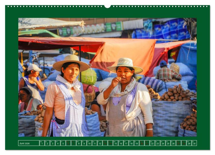 Produktbild: Bolivien - Marktimpressionen (hochwertiger Premium Wandkalender 2026 DIN A2 quer), Kunstdruck in Hochglanz