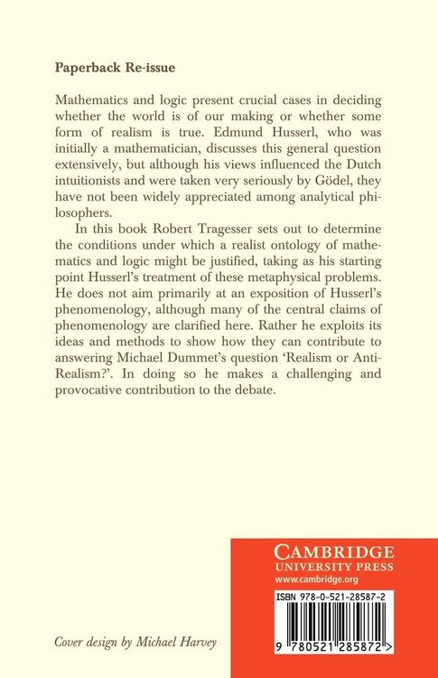 Produktbild: Husserl and Realism in Logic and Mathematics