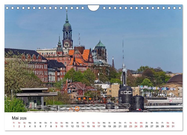Produktbild: Hamburger Ansichten (Wandkalender 2026 DIN A4 quer), CALVENDO Monatskalender