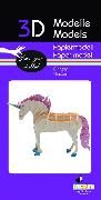 Produktbild: 3D Papiermodell. Einhorn