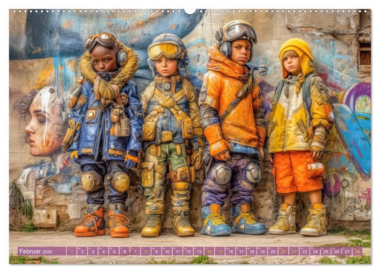 Produktbild: Stadtleben - Mit leicht schrulligen Bewohnern (hochwertiger Premium Wandkalender 2026 DIN A2 quer), Kunstdruck in Hochglanz