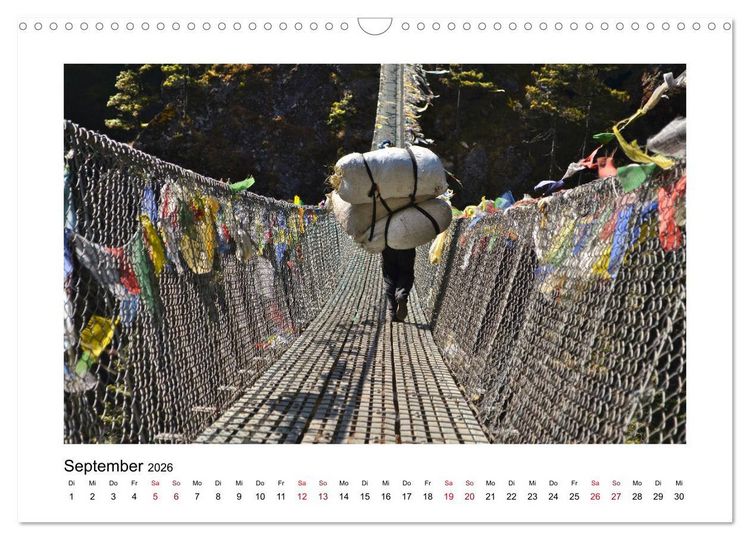 Produktbild: Nepal - Wanderparadies zwischen Annapurna & Everest (Wandkalender 2026 DIN A3 quer), CALVENDO Monatskalender