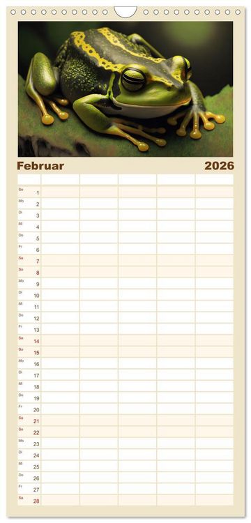 Produktbild: Familienplaner 2026 - Traumhafte Ruhe - Ein Jahr mit s&uuml;&szlig;en Schlafm&uuml;tzen mit 5 Spalten (Wandkalender, 21 x 45 cm) CALVENDO