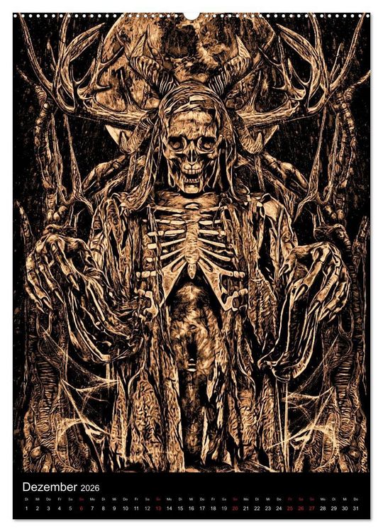 Produktbild: BLOODBOY/DARK ILLUSTRATION (hochwertiger Premium Wandkalender 2026 DIN A2 hoch), Kunstdruck in Hochglanz