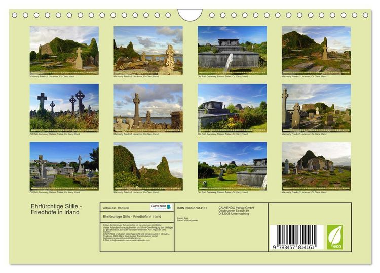 Produktbild: Ehrf&uuml;rchtige Stille - Friedh&ouml;fe in Irland (Wandkalender 2026 DIN A4 quer), CALVENDO Monatskalender