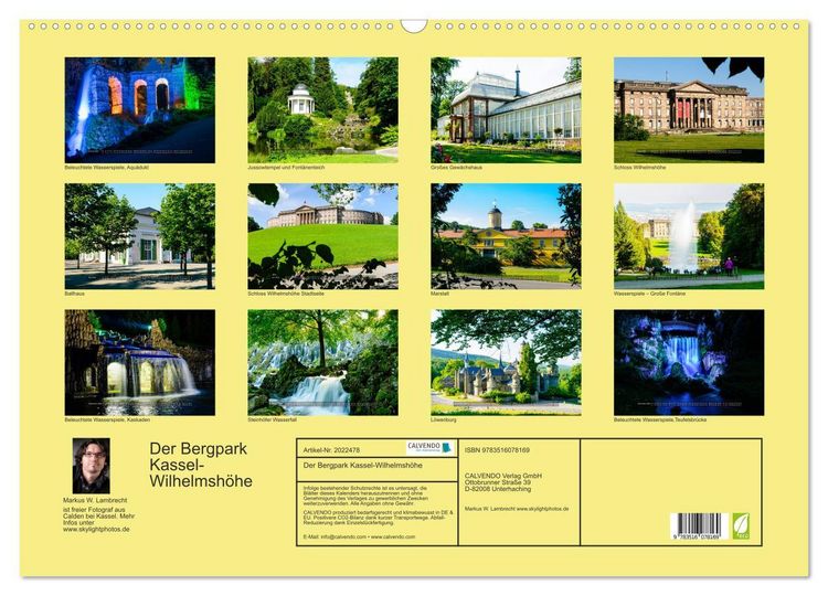 Produktbild: Der Bergpark Kassel-Wilhelmsh&ouml;he (Wandkalender 2026 DIN A2 quer), CALVENDO Monatskalender