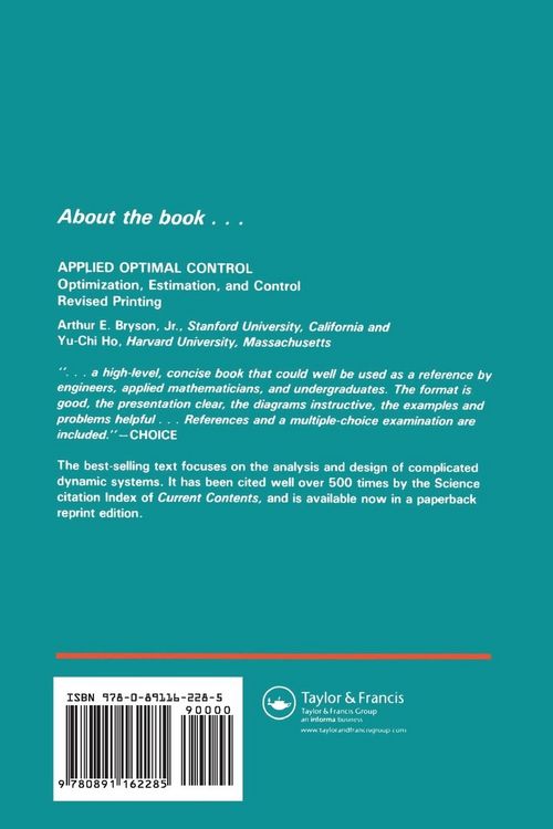 Produktbild: Applied Optimal Control
