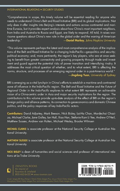 Produktbild: Belt and Road Initiative and the Future of Regional Order in the Indo-Pacific