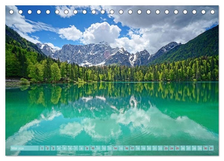 Produktbild: Bergseen zum Tr&auml;umen (Tischkalender 2026 DIN A5 quer), CALVENDO Monatskalender