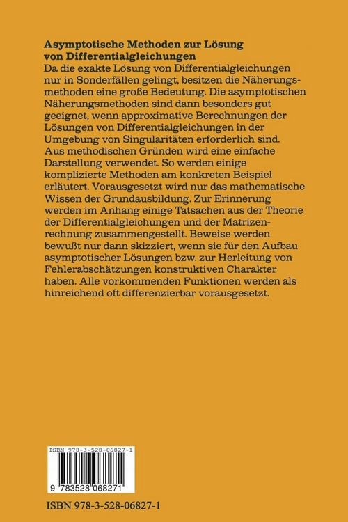 Produktbild: Asymptotische Methoden zur L&ouml;sung von Differentialgleichungen