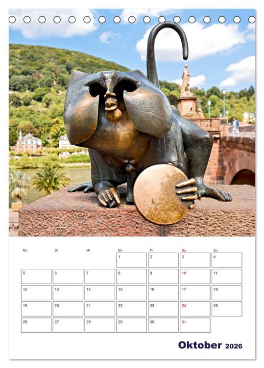 Produktbild: Heidelberg - Historische Altstadt (Tischkalender 2026 DIN A5 hoch), CALVENDO Monatskalender