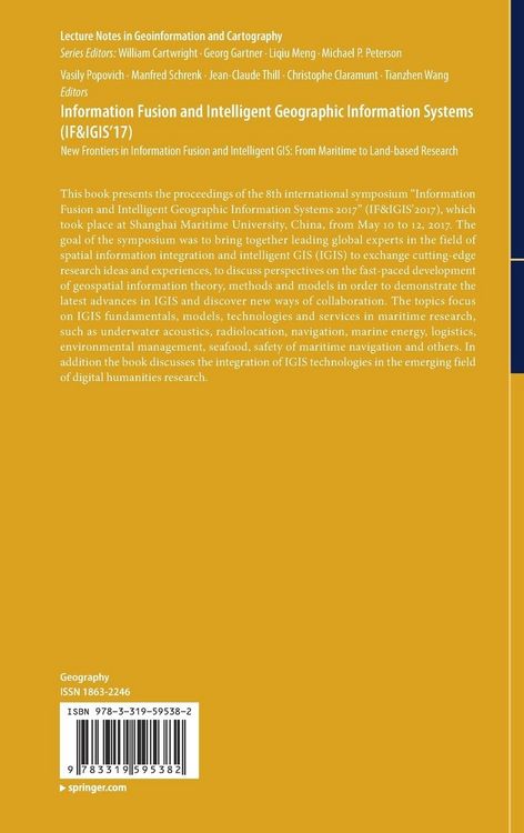 Produktbild: Information Fusion and Intelligent Geographic Information Systems (IF&IGIS'17)